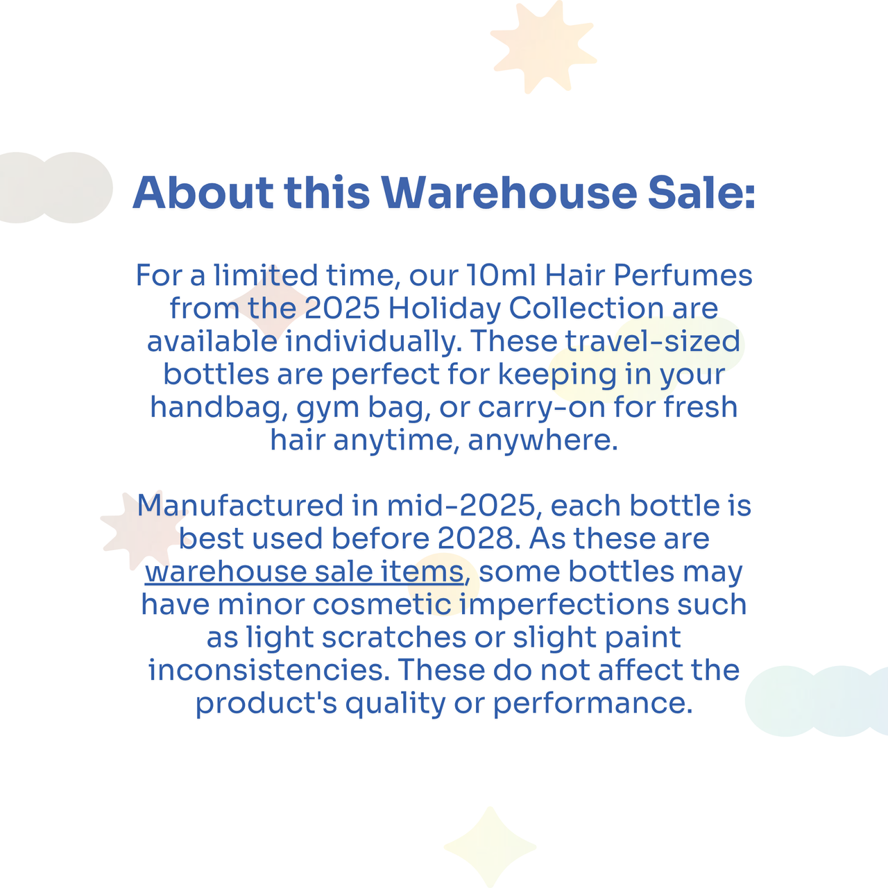 [Warehouse Sale] Travel-Sized 10ml Hair Perfume