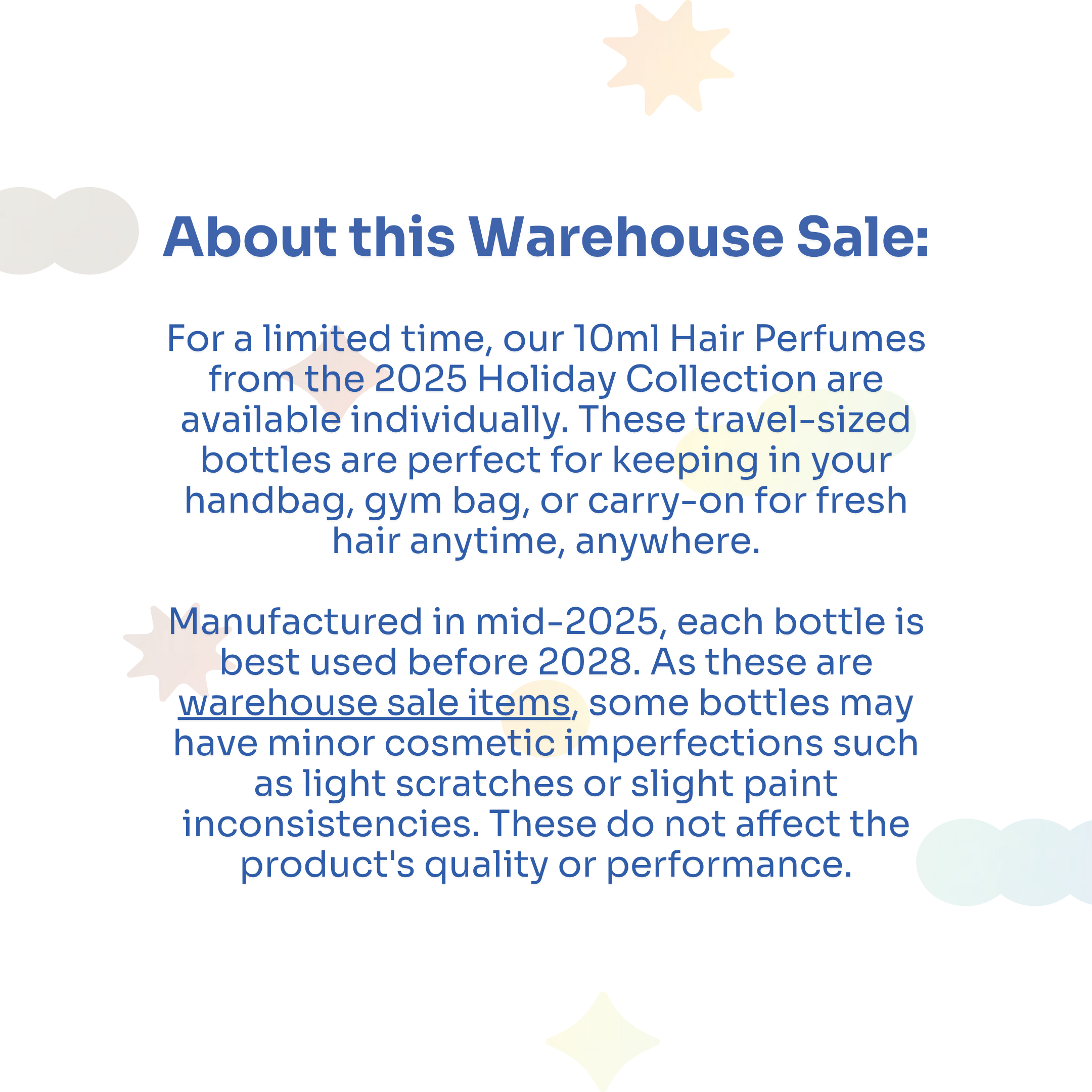 [Warehouse Sale] Travel-Sized 10ml Hair Perfume